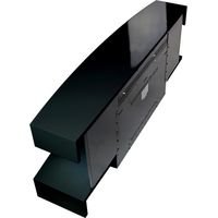 Chemin'Arte – Zwarte elektrische sfeerhaard van 2000 W – Ultrarealistisch vlameffect – Lcd-thermostaat – Afmetingen 121 × 31 × 46 cm – Hoogglanzende MDF-houten constructie - Afbeelding 2