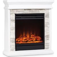 Klarstein Elektrische sfeerhaard met vlameffect – Decoratieve elektrische haard met verwarming van 1800 W – Afstandsbediening en timer – Led-haard zonder echt vuur – Vrijstaande elektrische haard