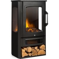 Klarstein Elektrische sfeerhaard voor binnen – 2000 W elektrische verwarming – Decoratieve haard met led-vlameffect, afstandsbediening, programmeerfunctie, timer en instelbare thermostaat